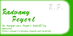 radvany peyerl business card